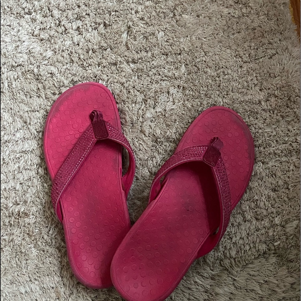 Vionic orthaheel flip flops size 7